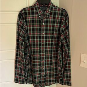 Lands' End Men's Plaid Shirt Large Tall